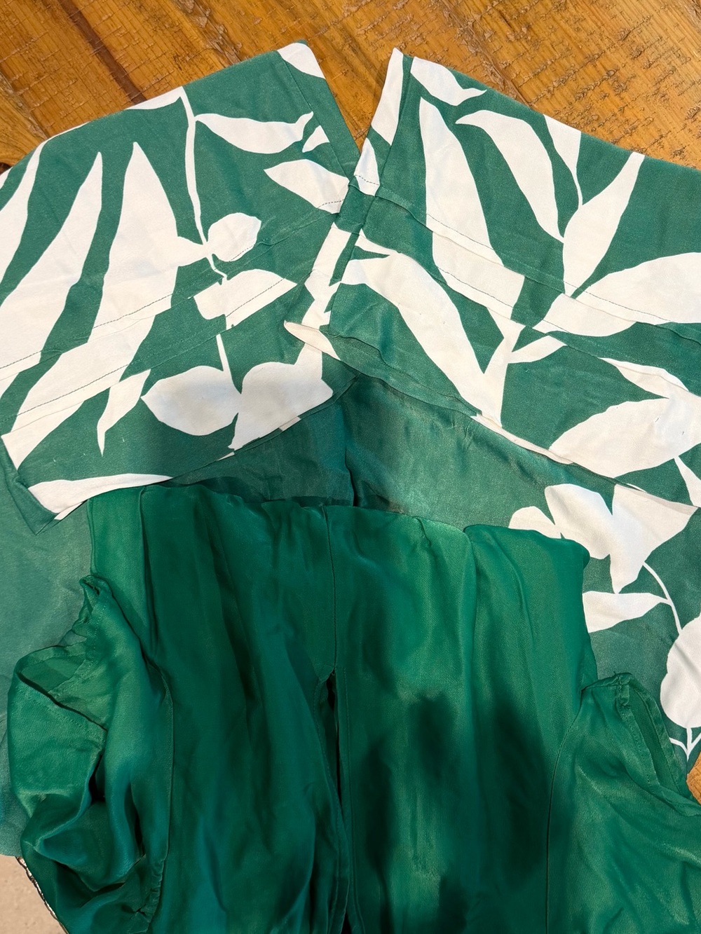 Anthropologie Green Wide-Leg Jumpsuit with White Floral Print - Picture 9 of 12